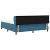 vidaXL Boxspringbett mit Matratze Dunkelblau 180 x 200 cm Samt