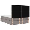 vidaXL Bett mit Stauraum und LED mit LED Taupe 140 x 190 cm Polyester