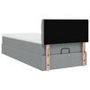 vidaXL Ottoman-Bett mit Matratze Hellgrau 80x200 cm Stoff