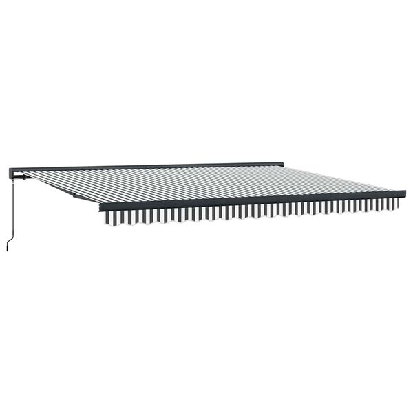 vidaXL Markise Einziehbar Anthrazit und Wei&szlig; 4,5x3 m Stoff & Aluminium