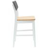 vidaXL Esszimmerst&uuml;hle 2 pcs Wei&szlig; 48 x 49 x 95 cm Massives Gummiholz