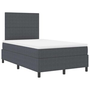 vidaXL Boxspringbett Dunkelgrau und Wei&szlig; 120 x 190 cm Cordstoff