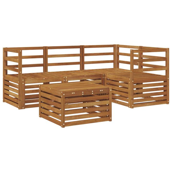 vidaXL Sofagarnituren 5 pcs Natur Massivholz Akazie