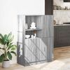 vidaXL 2-tlg. K&uuml;chenschrank-Set Grau Sonoma Holzwerkstoff
