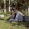 vidaXL Kuppel-Campingzelt 2 Personen Grau und Orange Wasserdicht