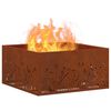 vidaXL Feuerstelle Braun 60 x 60 x 30 cm Wetterfeststahl