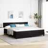 vidaXL LED Boxspringbett mit Matratze Schwarz 200 x 200 cm Samt