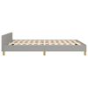 vidaXL Bettgestell ohne Matratze Hellgrau 140x190 cm Stoff