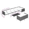 vidaXL 9-tlg. Garten-Lounge-Set mit Kissen Poly Rattan Dunkelgrau
