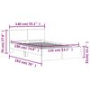 vidaXL Bettgestell mit Kopfteil Braun Eiche-Optik 135x190 cm