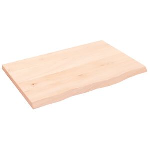 vidaXL Tischplatte 60x40x2 cm Massivholz Eiche Unbehandelt