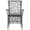 vidaXL 9-tlg. Garten-Essgruppe Poly Rattan Grau