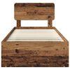 vidaXL Bettrahmen Altholz 90 x 190 cm Massives Kiefernholz