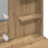 vidaXL Schminktisch mit LED-Leuchten Artisan-Eiche 96x40x142 cm