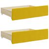vidaXL Tagesbett Ausziehbar mit Schubladen Gelb 100x200 cm Samt