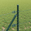 vidaXL Zaunpfosten Gr&uuml;n 50 x 1,2 m (50 mm Gitter) Stahl und PVC