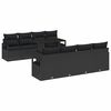 vidaXL Gartensofa-set 9 stk. 6-Sitzanzahl Schwarz Poly-Rattan