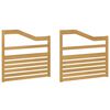 vidaXL Armlehnen-Modul 2 pcs Wei&szlig; 79 x 4 x 73 cm Massivholz Akazie