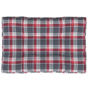 vidaXL Palettenkissen Rot Karomuster 120x80x12 cm Stoff