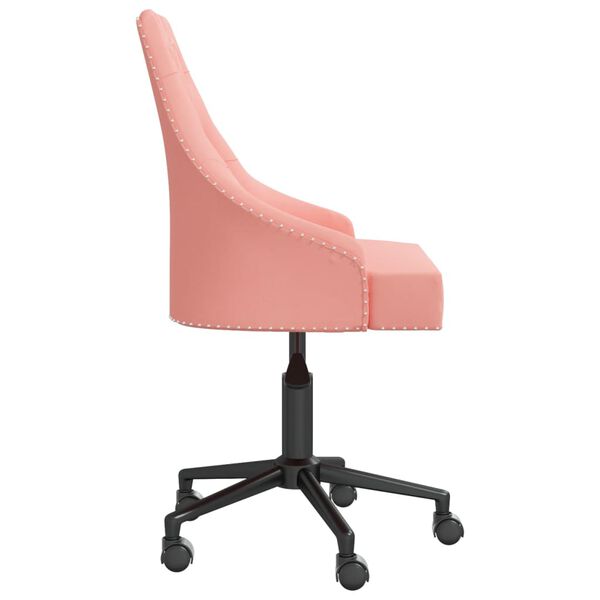 vidaXL Esszimmerst&uuml;hle 4 Stk. Drehbar Rosa Samt