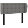 vidaXL Kopfteil mit Ohren Dunkelgrau 103x23x78/88 cm Stoff