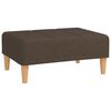vidaXL Schlafsofa 2-Sitzer mit 2 Kissen & Hocker Braun Stoff