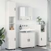vidaXL Badezimmerm&ouml;bel-Set 4 pcs Hochglanz Wei&szlig; Holzwerkstoff & Metall