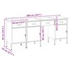 vidaXL Werkbank 4 pcs Rot 200 x 55 x 85 cm Ingenieure Holz und Stahl