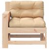 vidaXL Gartensofa mit Armlehne und Kissen Massivholz Kiefer