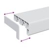 vidaXL Fensterbank Wei&szlig; 120 x 15 x 4,5 cm PVC