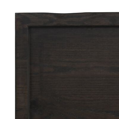 vidaXL Waschtischplatte Dunkelbraun 60x60x(2-6)cm Massivholz Behandelt
