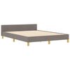 vidaXL Bettgestell mit Kopfteil Taupe 160 x 200 cm Stoff