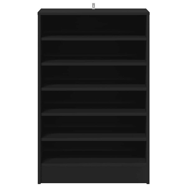 vidaXL Schuhschrank Schwarz 60x35x92 cm Holzwerkstoff