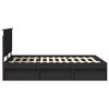 vidaXL Bettrahmen Schwarz 160 x 200 cm Massives Kiefernholz
