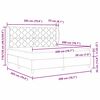 vidaXL Boxspringbett mit Matratze Dunkelbraun 200 x 200 cm Stoff