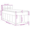 vidaXL Boxspringbett mit Matratze Taupe 100x200 cm Stoff