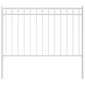 vidaXL Zaunelement ASSEN 170 x 150 cm Stahl Wei&szlig;