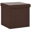 vidaXL Hocker mit Stauraum Braun PVC