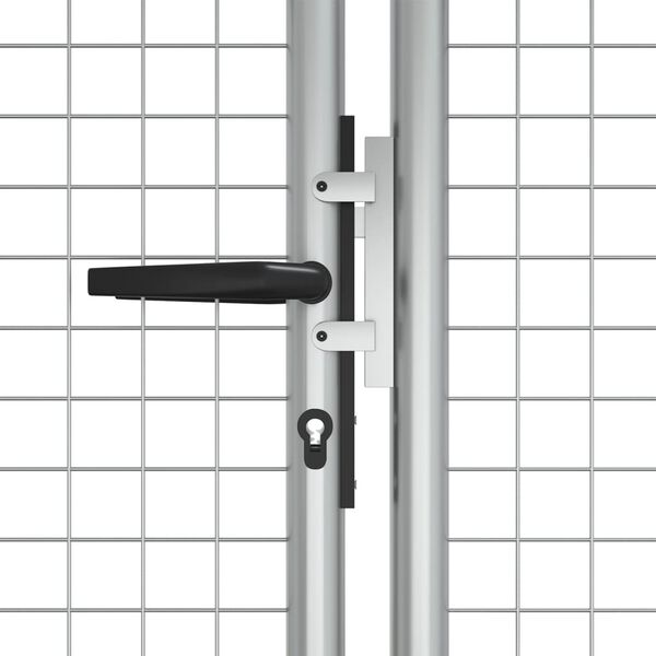 vidaXL Gartentor verzinkter Stahl 400 x 125 cm Silber