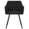 vidaXL Esszimmerst&uuml;hle 2 Stk. Schwarz Stoff