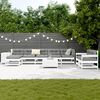 vidaXL 10-tlg. Garten-Sofagarnitur Wei&szlig; Massivholz Kiefer