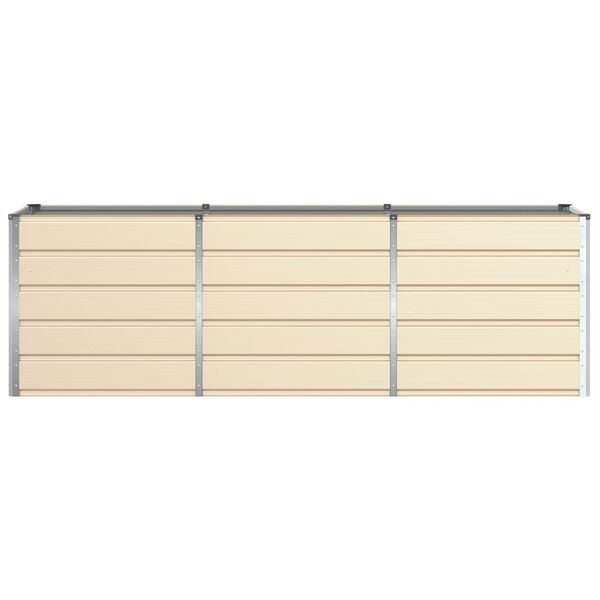 vidaXL Pflanzk&uuml;bel Elfenbein 240 x 80 x 75 cm Stahl