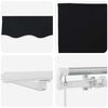 vidaXL Einziehbare Markise Schwarz 450 x 300 cm Stoff und Stahl