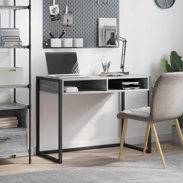 vidaXL Schreibtisch Graues Sonoma 100 x 50 x 75 cm Holzwerkstoff