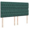 vidaXL Boxspringbett mit Matratze Dunkelgr&uuml;n 180x200 cm Samt