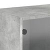 vidaXL Wandschrank mit Glast&uuml;ren Betongrau 68,5x37x35 cm