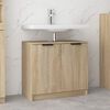 vidaXL Badschrank Sonoma-Eiche 64,5x33,5x59 cm Holzwerkstoff