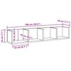vidaXL CD-Wandregal Artisan-Eiche 100x18x18 cm Holzwerkstoff