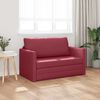 vidaXL Schlafsofa 110cm Weinrot Kunstleder