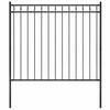 vidaXL Gartenzaun Stahl 1,7x1,5 m Schwarz